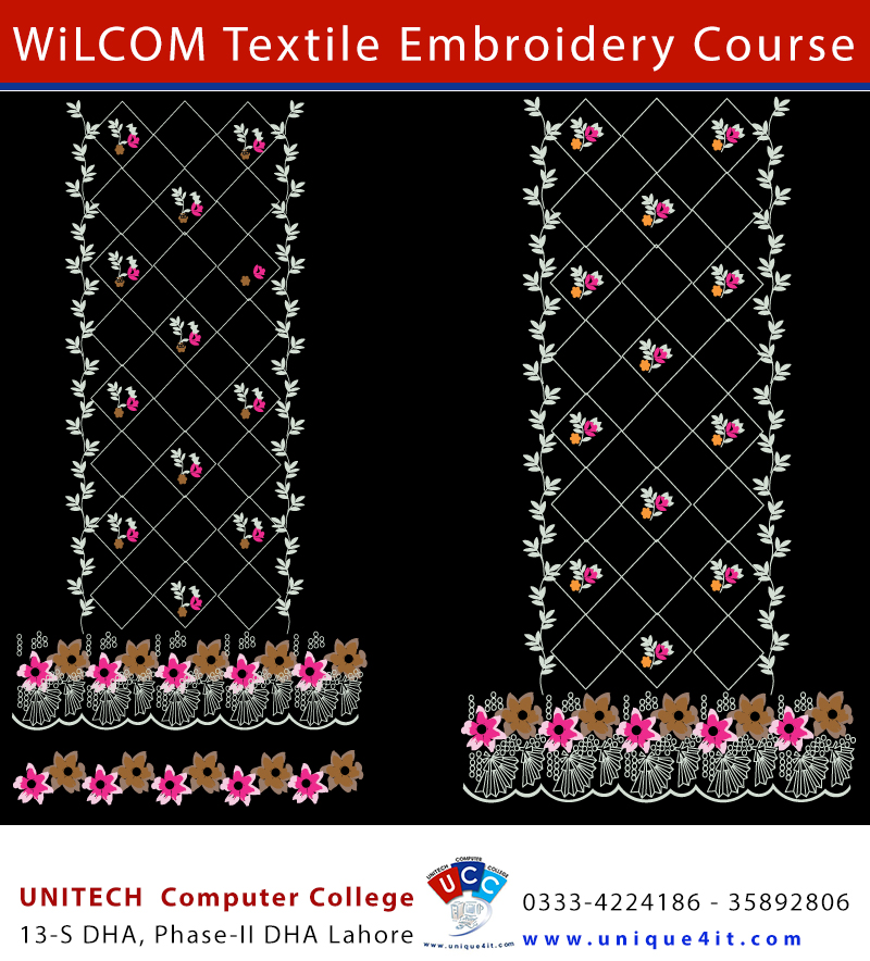 wilcom textile embroidery course in dha lahroe pakistan
